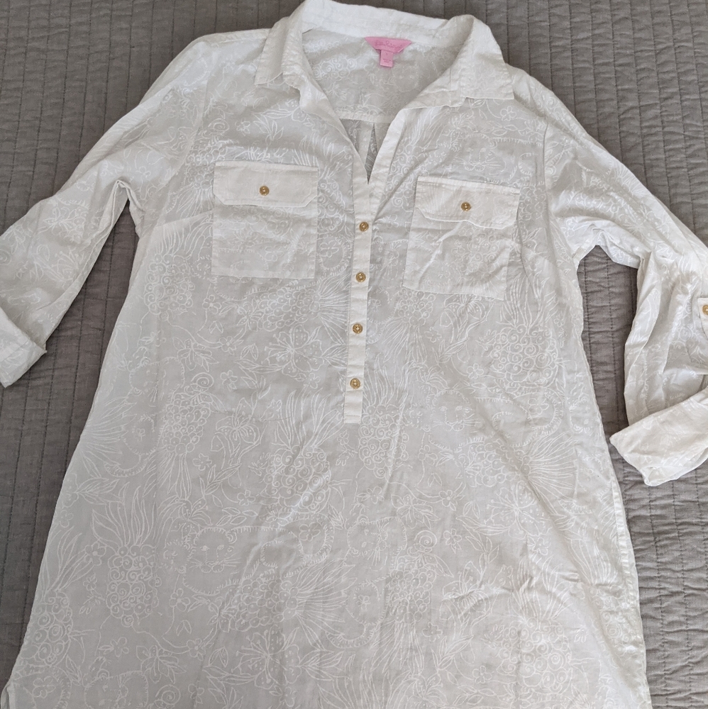 Lilly Pulitzer Natalie Shirtdress Cover Up